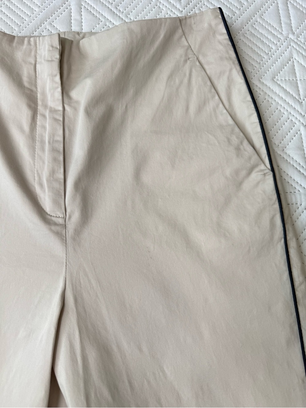 Peserico Handmade Tailored Ankle Length Cotton Pants Size 42 US6 - Picture 8 of 12